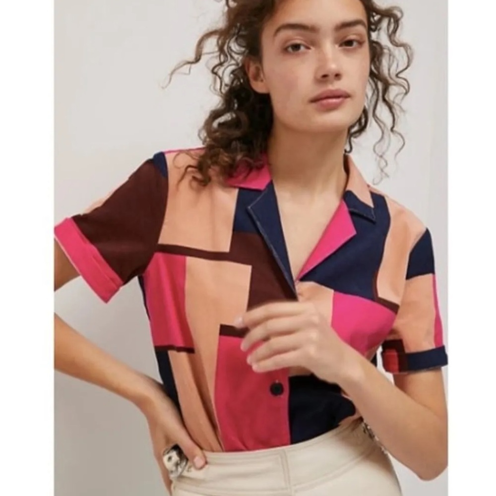 Porridge color-block corduroy short